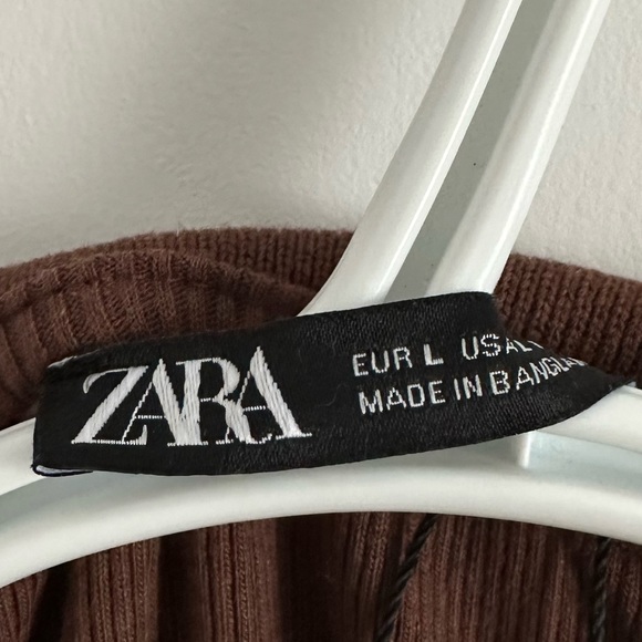 brown crop top sweater, ZARA - Picture 2 of 3